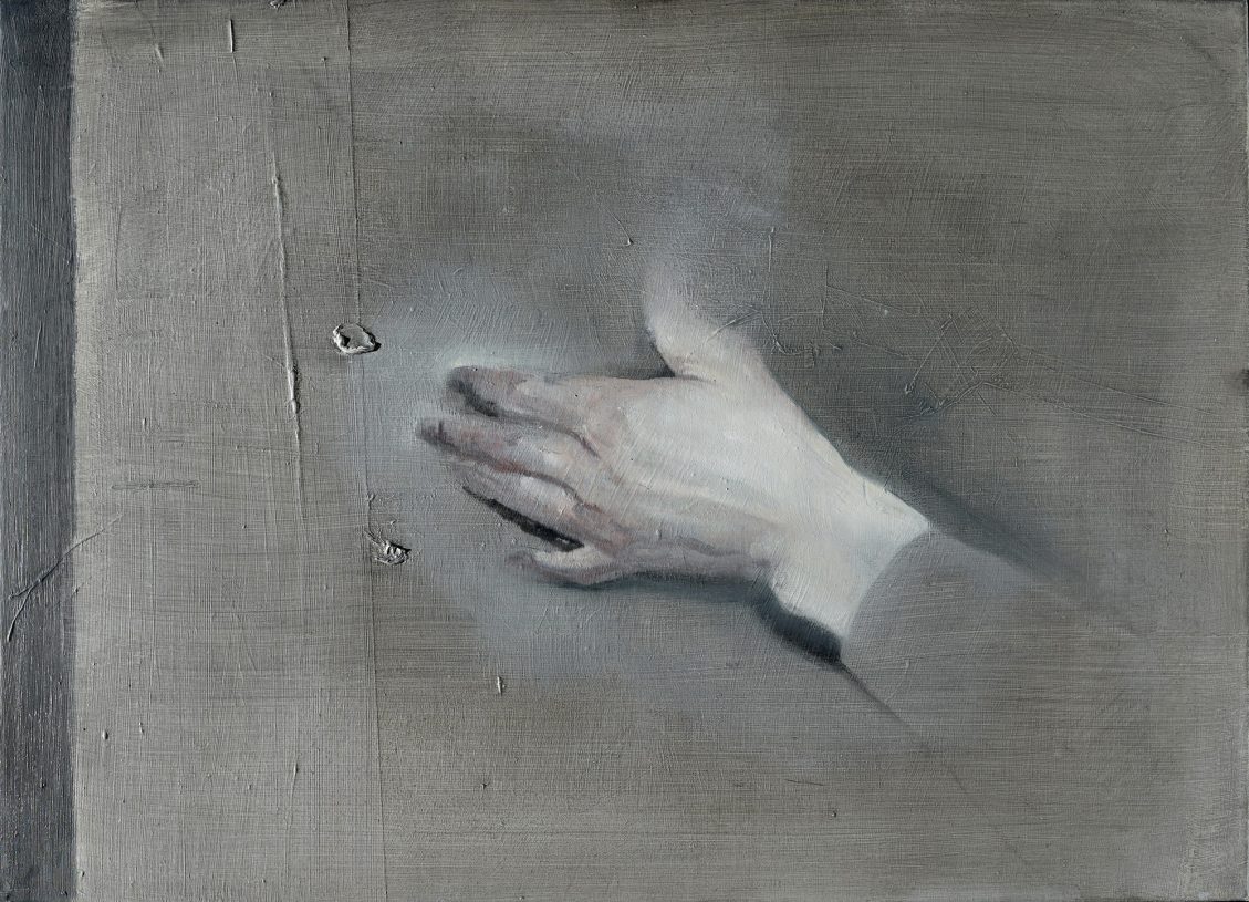 Vangelis Gokas, <i>The hand</i>, 2011, oil on canvas, 50x70 cm