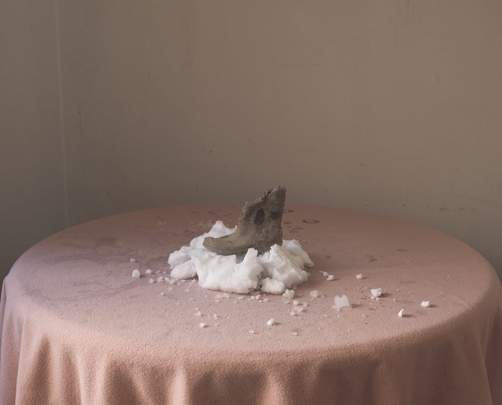 Yiannis Theodoropoulos, <i>Young Syrian lost in the snow</i>, 2021, inkjet print on archival fine art paper, 120x100 cm, edition of 5+1AP