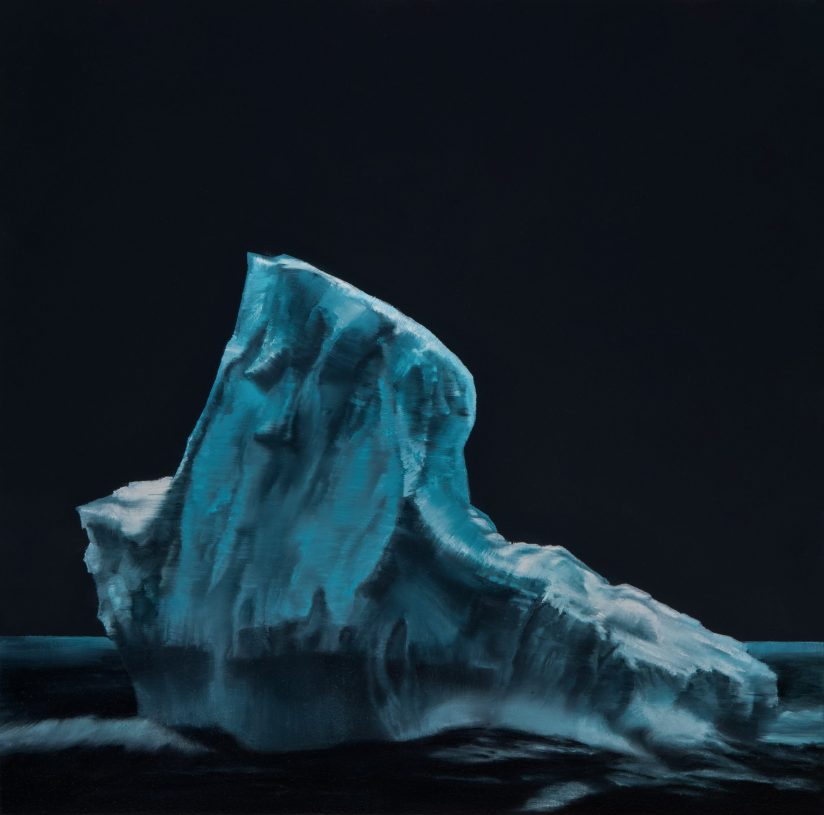 Fotini Poulia, <i>Brevity#2</i>, 2021, oil on wood, 32x32 cm