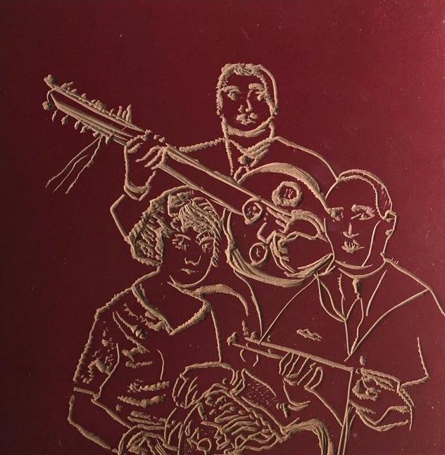 Katerina Zacharopoulou, <i>A song to sing</i>, 2020-22, linoleum carving, 31x30 cm