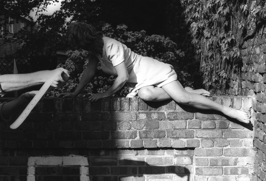 Dimitris Dokatzis, <i>Woman on a fence II</i>, 1982-2011, inkjet on Verona paper 50x60 cm, framed, edition 1 of 1 + 1AP