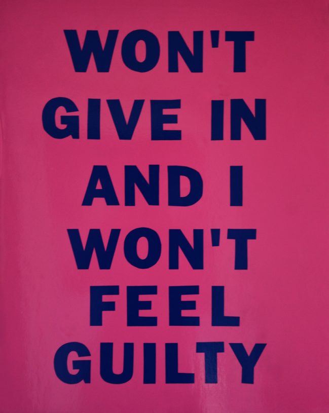 Sonia Boyce, <i>Grace</i>, 1994, letraset on placards (detail), dimensions variable
