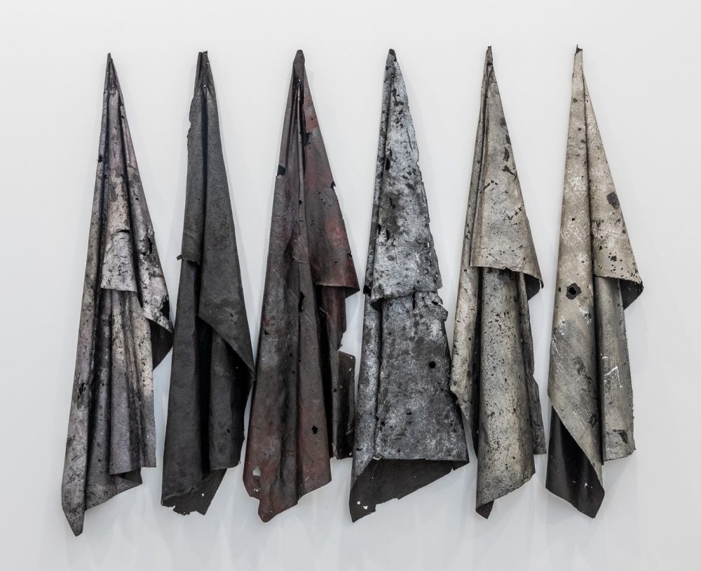 Dimitris Rentoumis, <i>Devotions 1 to 6</i>, (series of 6 pieces), 2022, mixed technique with acrylic paint and ink on papers, approximately 25x125 cm each
