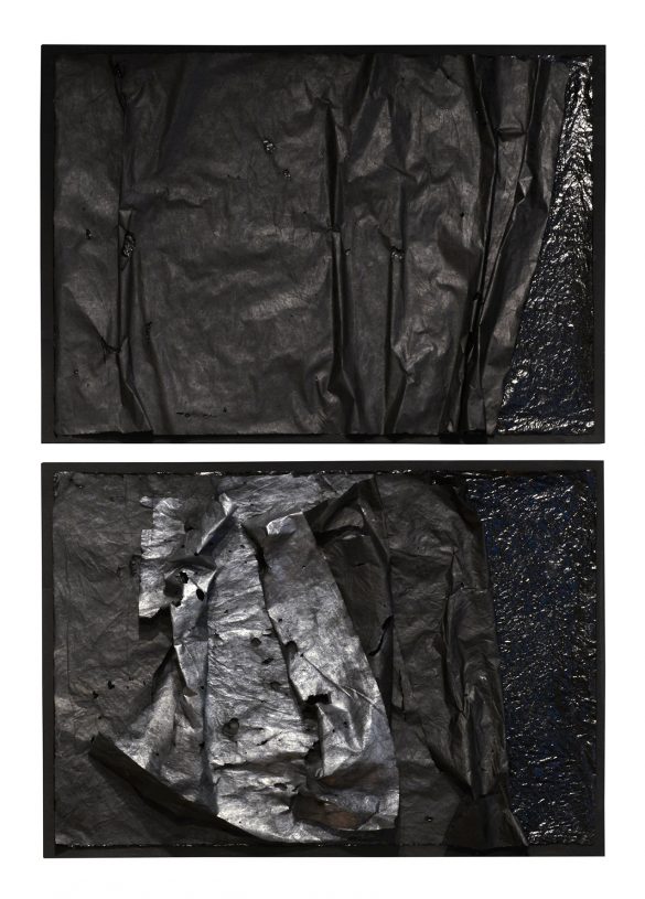 Dimitris Rentoumis, <i>Succession</i> (diptych), 2021, mixed technique on paper with acrylic paint, ink and varnish, 35x50 cm each