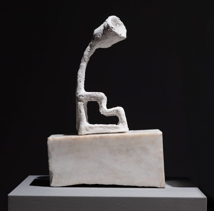 Maria Louizou, <i>Attempt #5</i>, 2025, plaster, wax, 28x6x11 cm. Photographer: Natalia Tsoukala