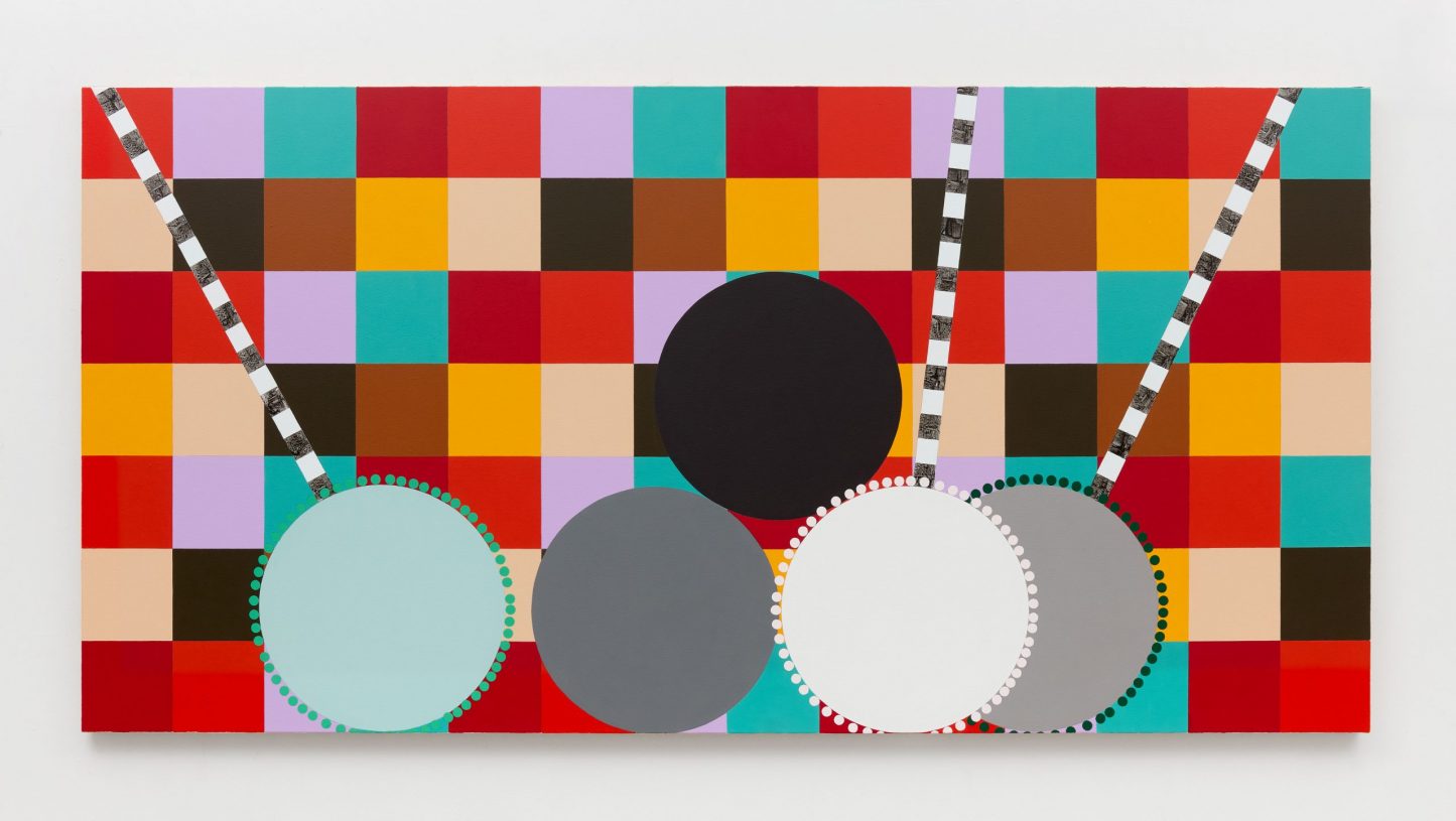 Daniel Sturgis, <i>How To Be Together 4</i>, 2025, acrylic on canvas, 105 x 210cm