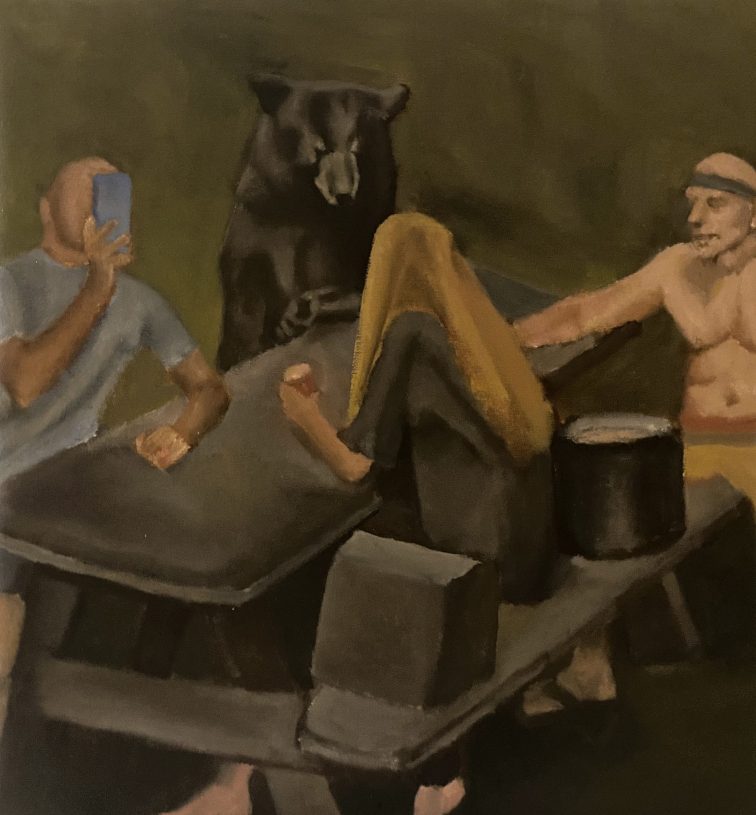 Panagiotis Kefalas, <i>Untitled</i>, 2022-23, oil on canvas, 40x40 cm