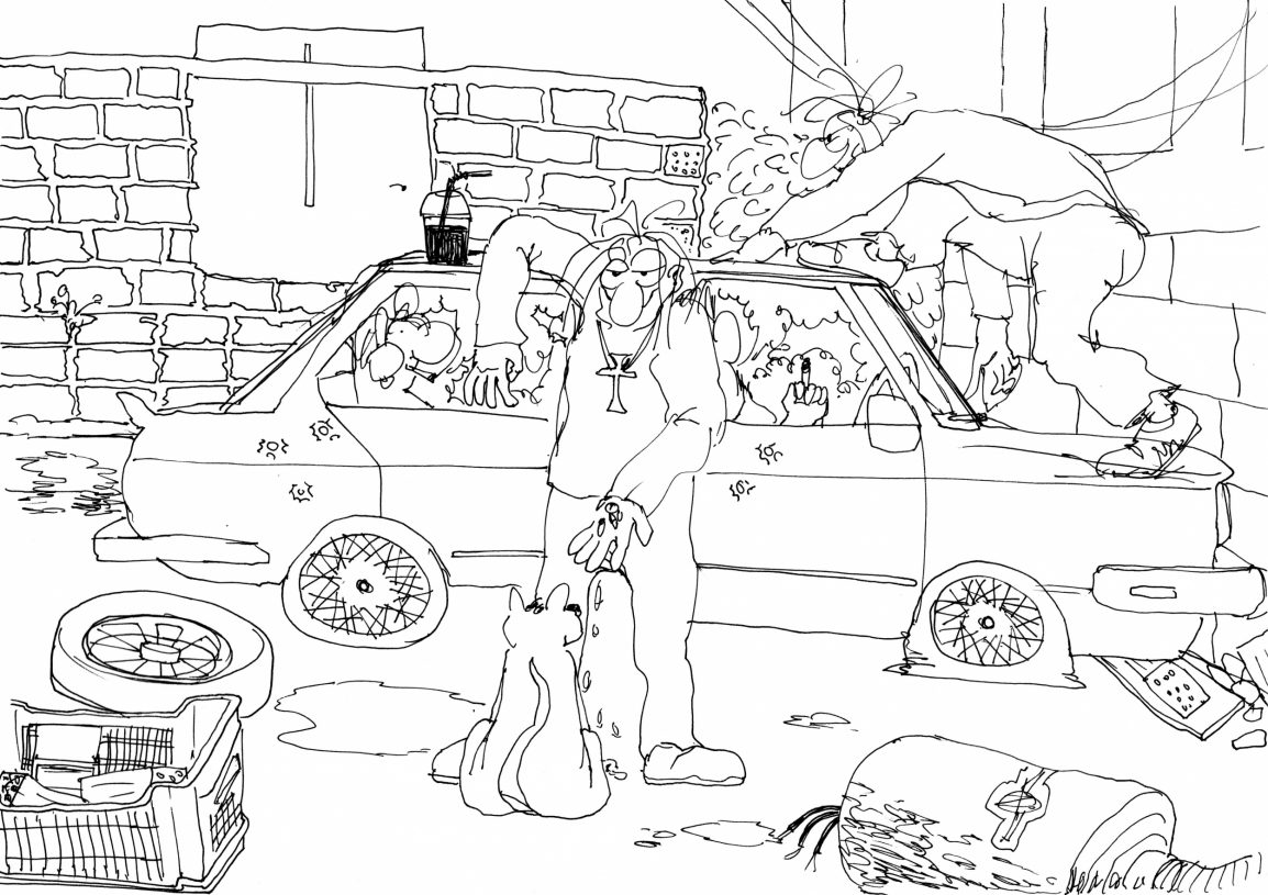 ath1281, <i>Cookie In The Hotbox</i>, 2017, Xerography transfer to canvas, 100x150 cm