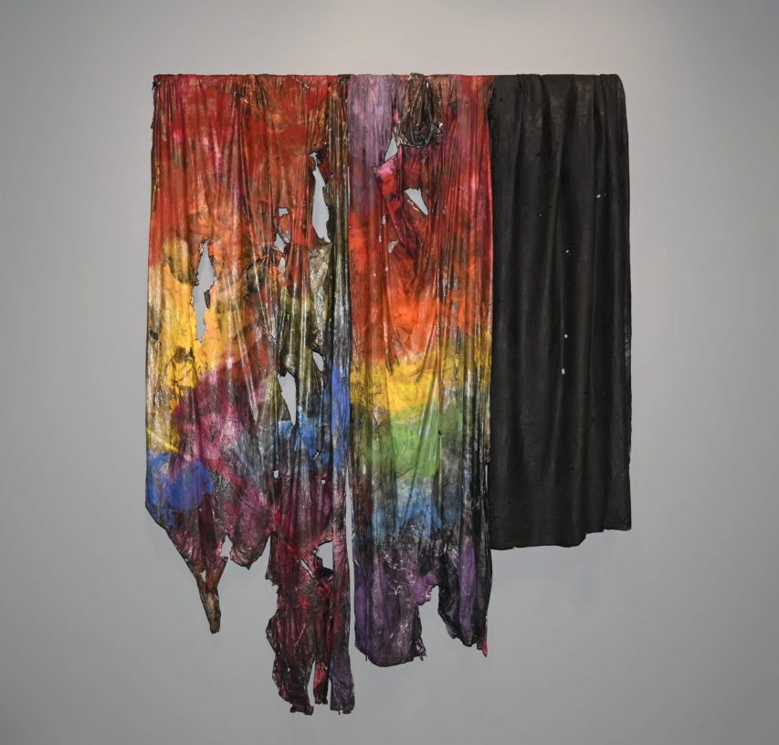 Dimitris Rentoumis, <i>Sad Rainbows</i>, mixed media on paper, 190x130 cm