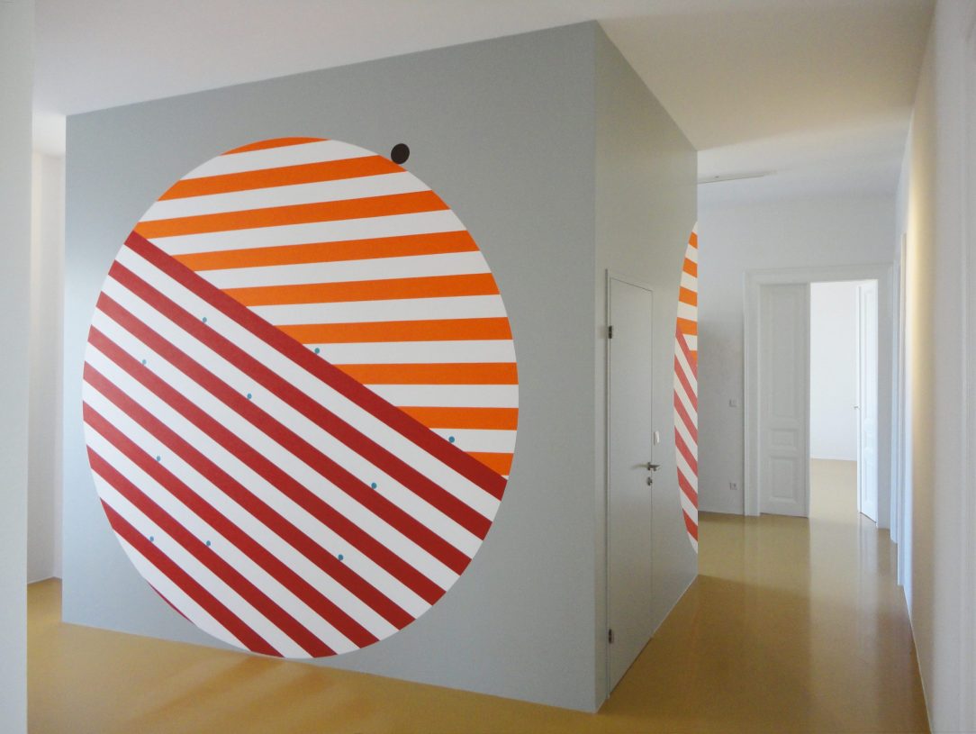 Daniel Sturgis, <i>Change is the only constant</i>, 2012, wall painting, private residence, Ungargasse, Vienna, Austria