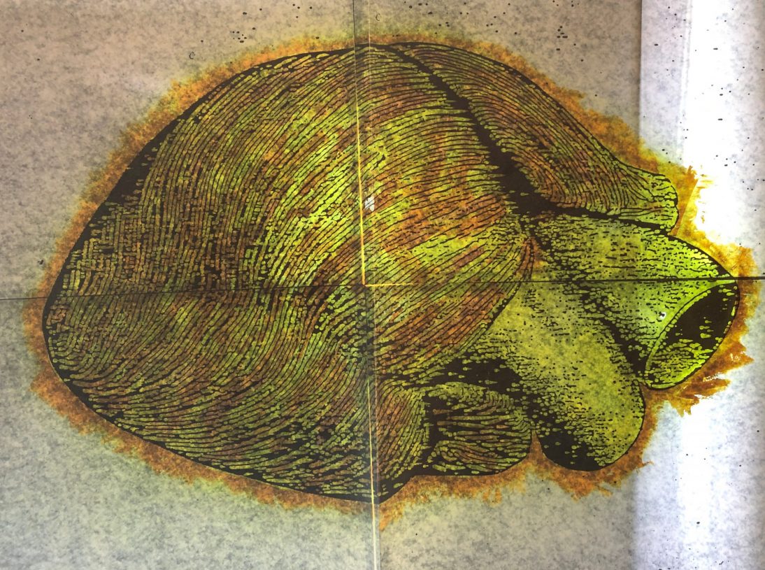 Stavros Papagiannis, <i>Untitled</i>, 1985-1993, oil color on blueprint