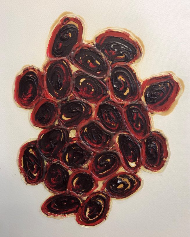 Stavros Papagiannis, <i>Untitled</i>, 1985-1993, paint and warm silicone on paper