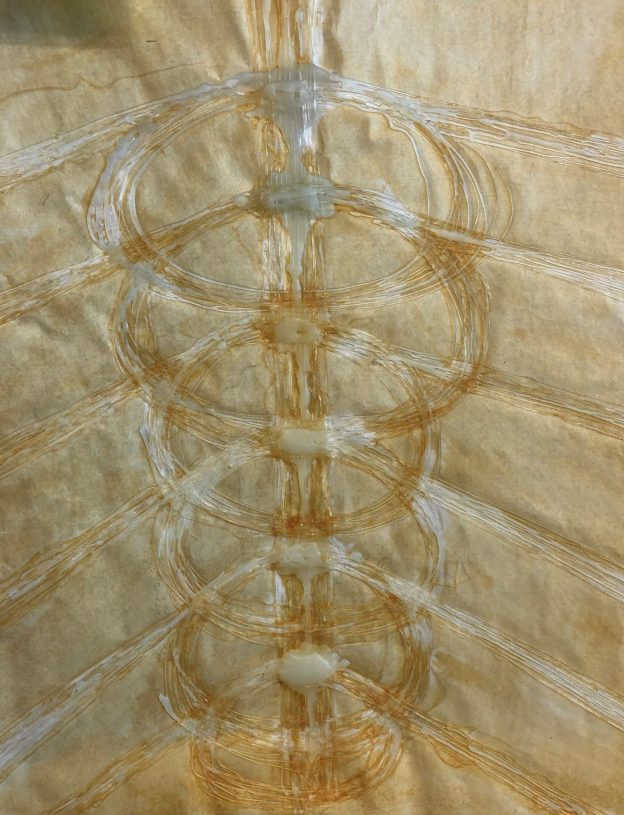 Stavros Papagiannis, <i>Untitled</i>, 1985-1993, warm silicone and varnish on paper