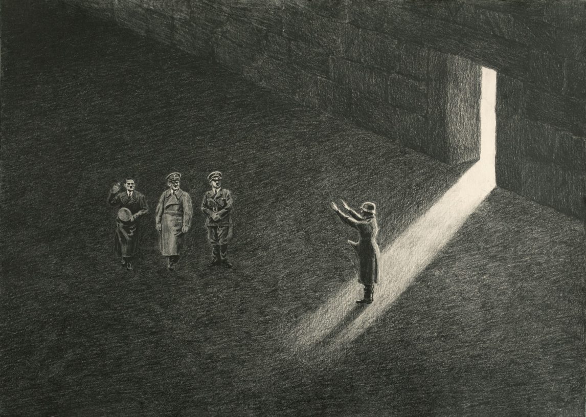 Dionisis Kavallieratos, <i>HEIL! HEIL! heil!</i>, 2013, pencil on paper, 40x55 cm