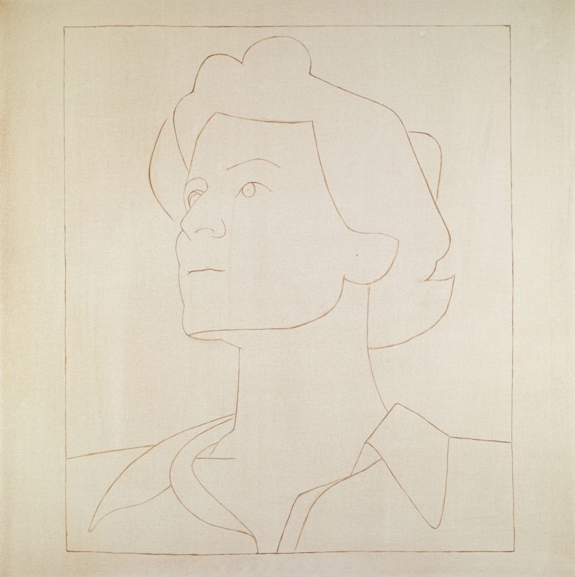 Ilias Papailiakis, <i>The Portrait of T. Fasoulioti</i>, 2018, oil on canvas, 100x100 cm