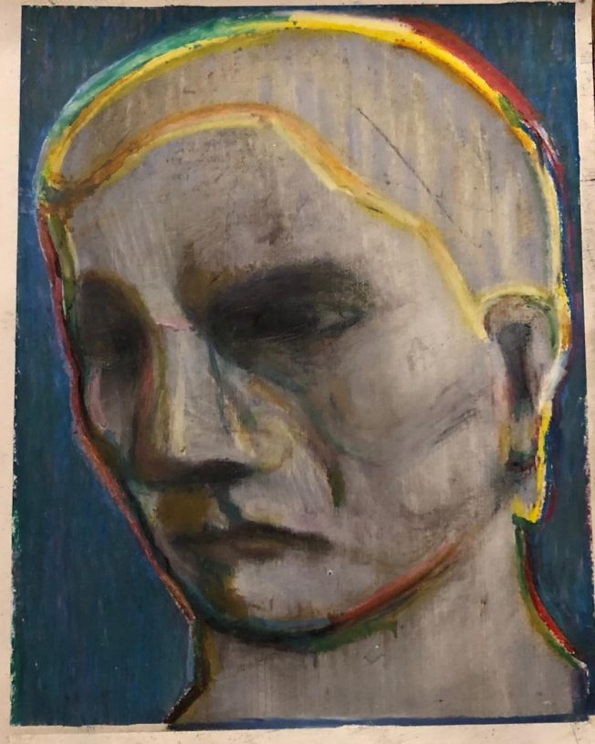 Dimitrios Barouchos, <i>Untitled</i>, oil on paper, 31x24 cm