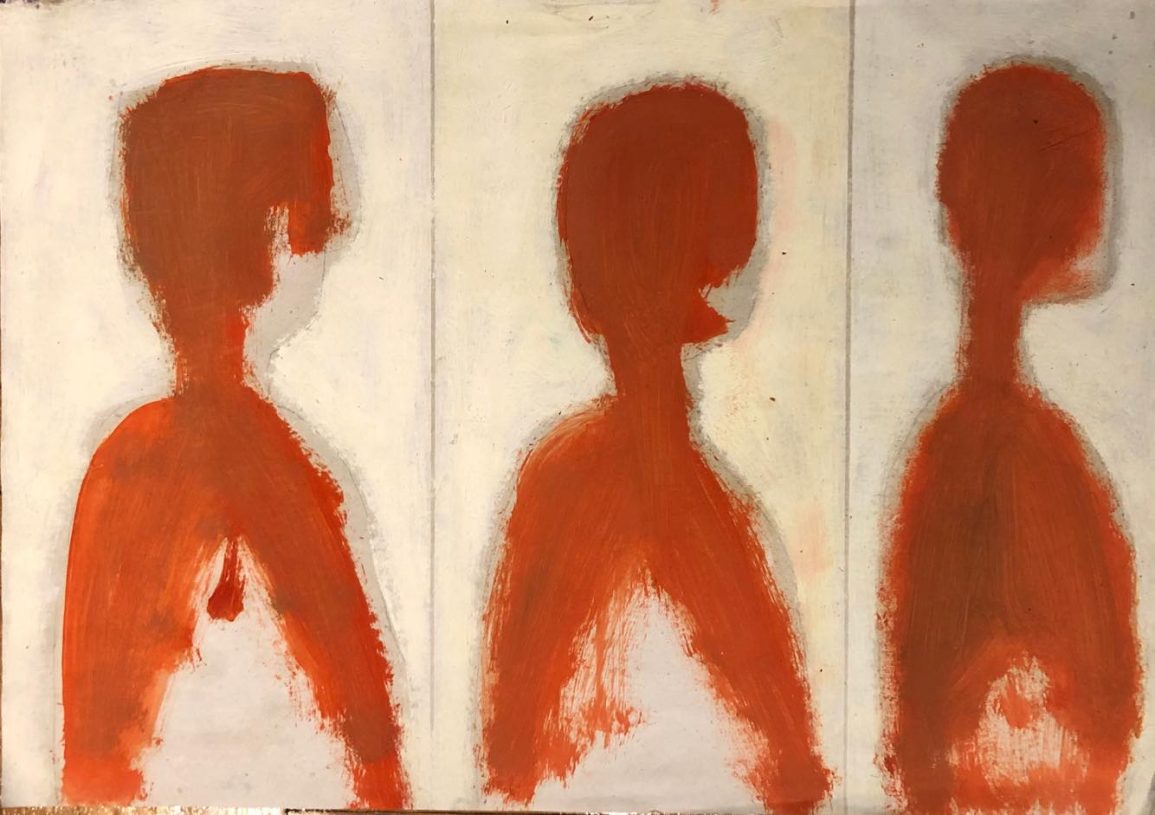 Dimitrios Barouchos, <i>Untitled</i>, oil on paper, 35x50 cm