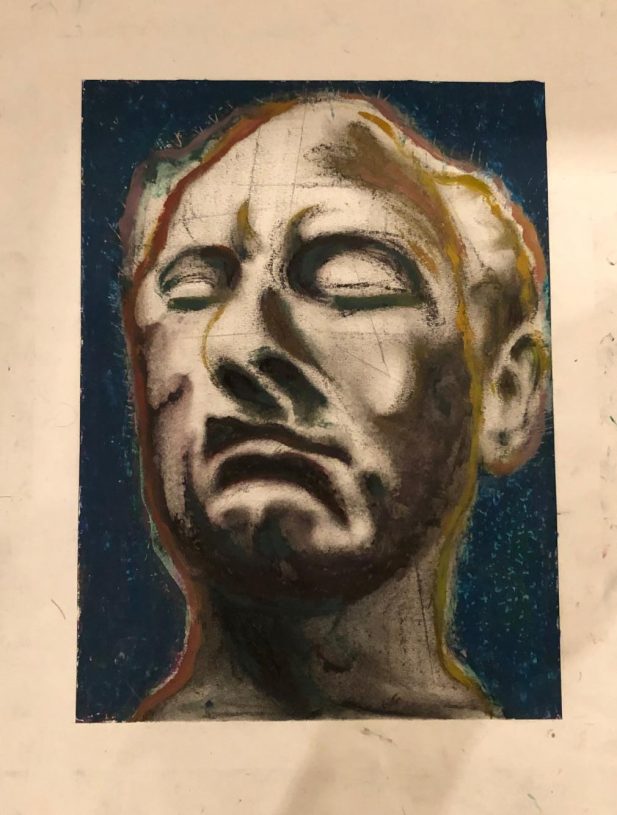 Dimitrios Barouchos, <i>Untitled</i>, oil on paper, 42x30 cm