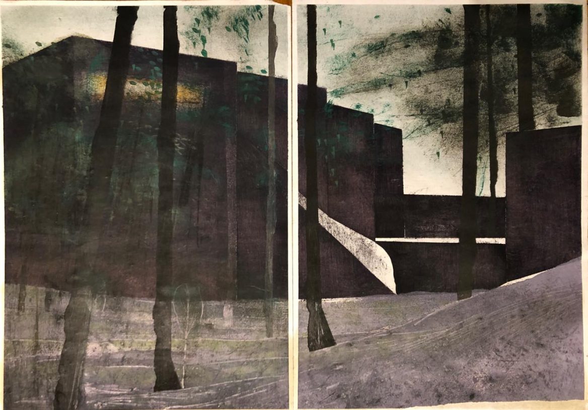 Dimitrios Barouchos, <i>Untitled</i>, oil on paper, 42x60 cm