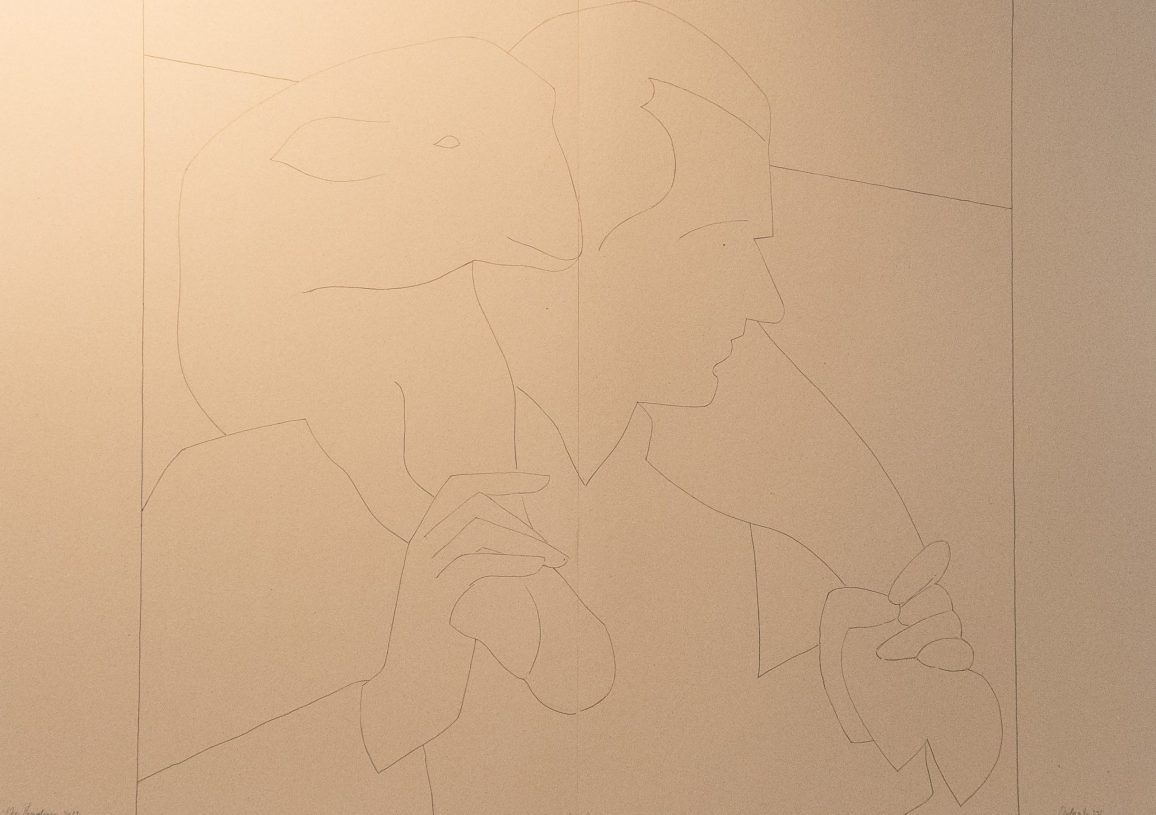 Ilias Papailiakis, <i>Orlando</i>, 2019, pencil on hard cardboard, 100x140 cm