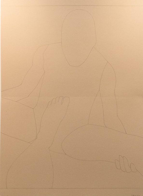 Ilias Papailiakis, <i>Orlando</i>, 2019, pencil on hard cardboard, 100x140 cm