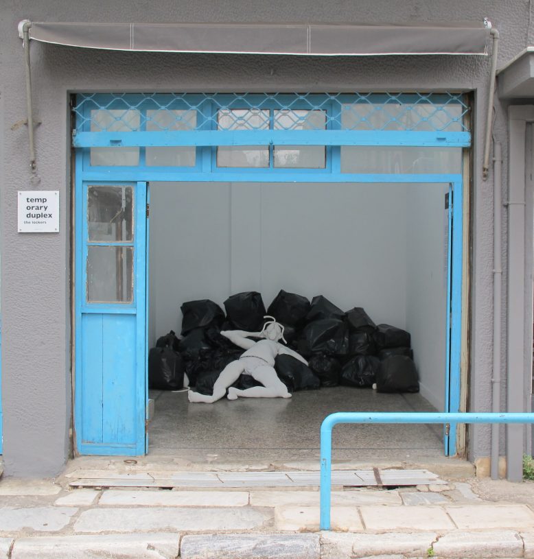 ath1281, <i>Bro & Boozie</i>, 2017, installation view at Temporary Duplex