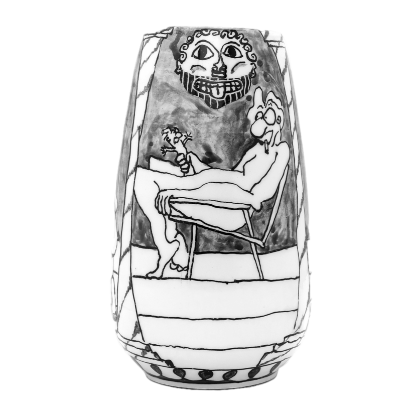 ath1281, <i>Ancient Fun Pot #2</i>, 2019, glazed earthenware, 20x11 cm