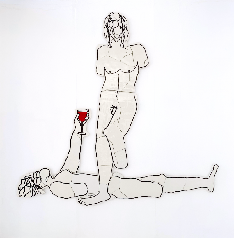 ath1281, <i>Wall-Mounted Ceramic Figure</i>, 2019, glazed earthenware, 225x220 cm