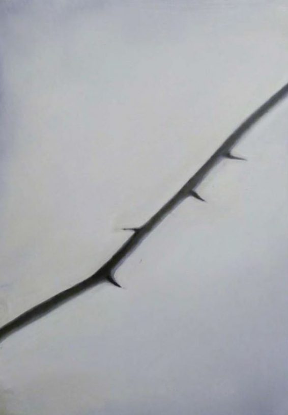 Vangelis Gokas, <i>Thorn</i>, 2013, oil on canvas, 70x50 cm