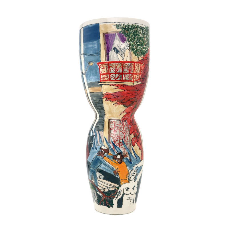 ath1281, <i>Big City Dreams</i>, 2019, glazed earthenware, 43x15 cm