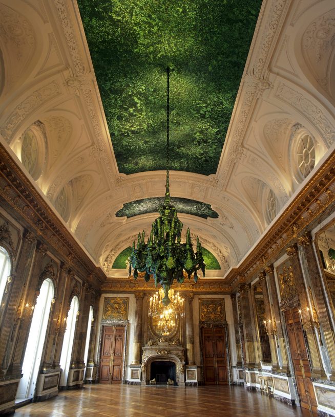 Jan Fabre, <i>Heaven of delight</i>, 2002, wing-cases of buprestids on the ceiling. Collection: Permanent work Hall of mirrors, Royal Palace, Brussels (BE). Photographer: Dirk Pauwels