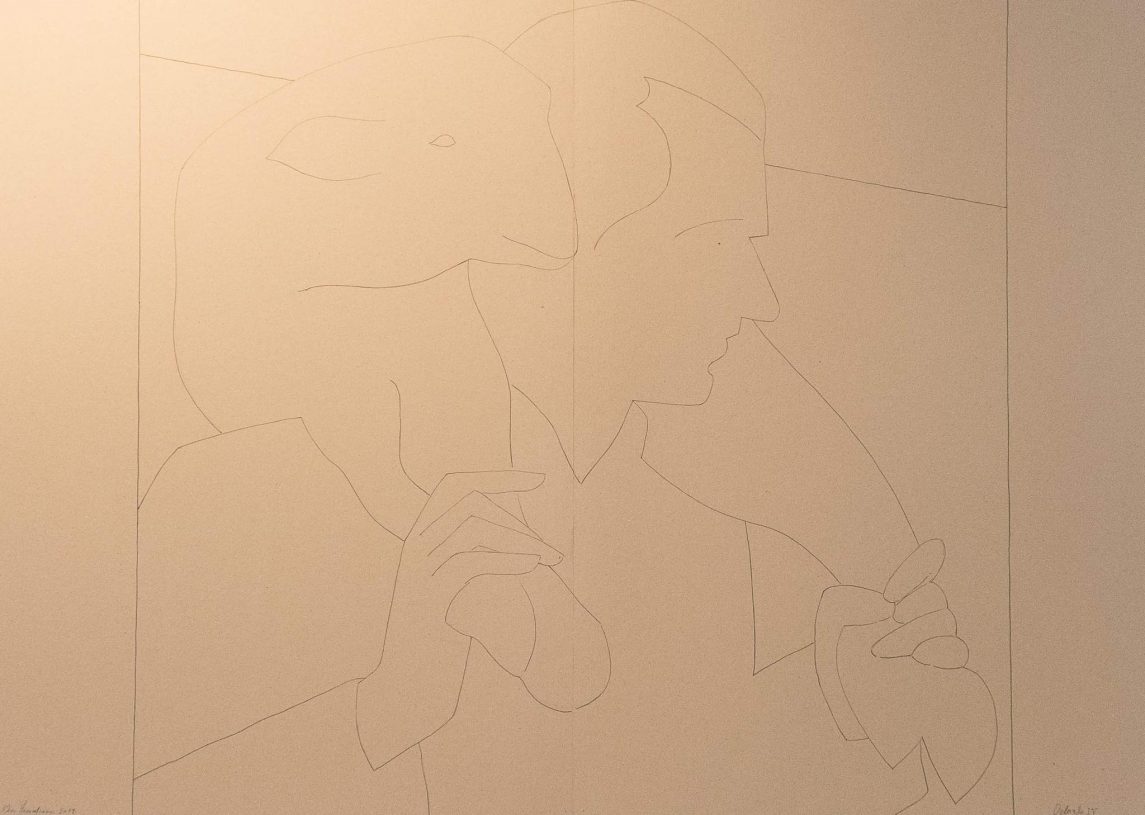 Ilias Papailiakis, <i>Orlando</i>, 2019, pencil on hard cardboard, 100x140 cm <br> Exclusive work series for Crux Galerie 