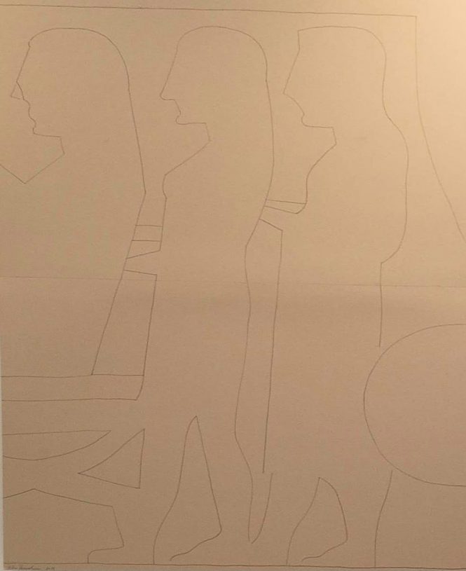 Ilias Papailiakis, <i>Orlando</i>, 2019, pencil on hard cardboard, 140x100 cm<br> Exclusive work series for Crux Galerie 