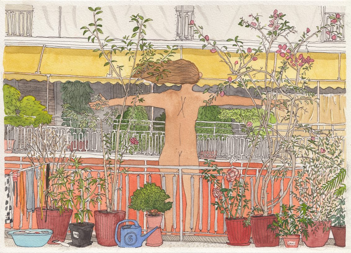 ath1281, <i>Untitled</i>, 2020, watercolor and ink on paper, 25x35 cm