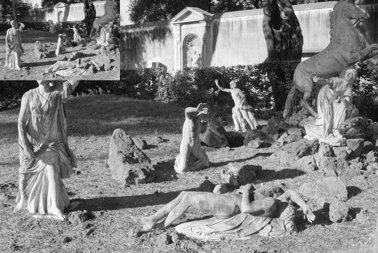 Renate Graf, <i>The graveyard of the sculptures, Villa Medici, Rome</i>, 2006, gelatin print on paper, 100x150 cm
